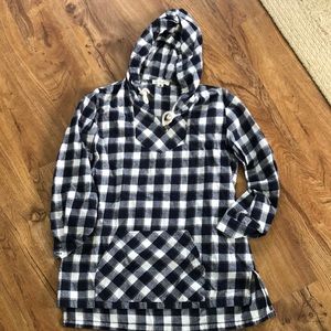 Navy checked flannel